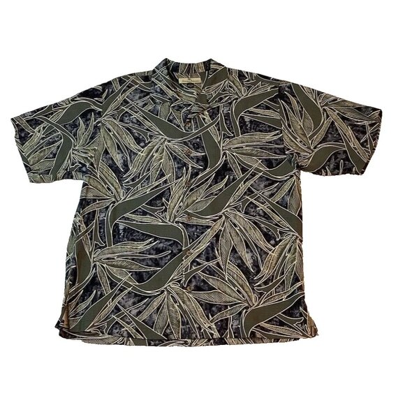 Tommy Bahama Men's Size L arge Hawaiian 100% Silk Short Sleeve Button Up Shirt - Picture 1 of 7